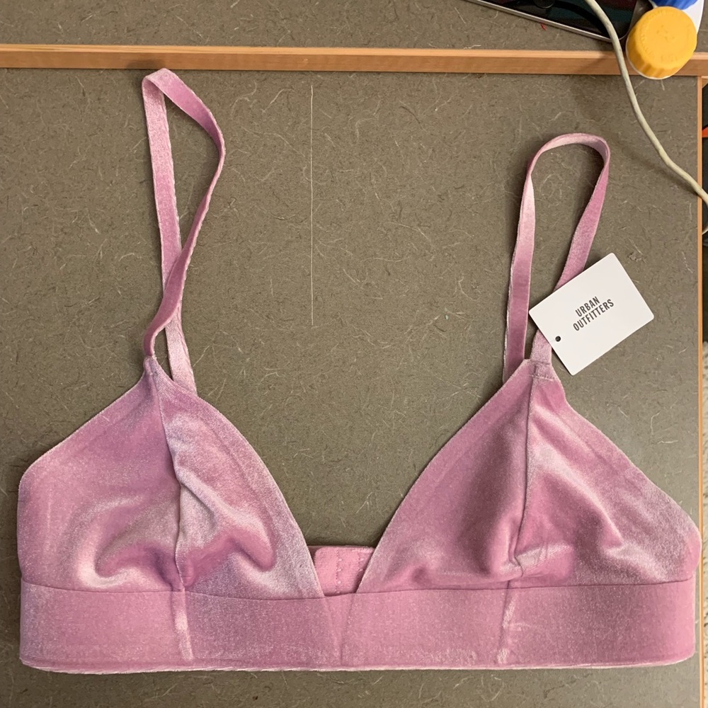 Urban outfitters lilac velvet bralette
